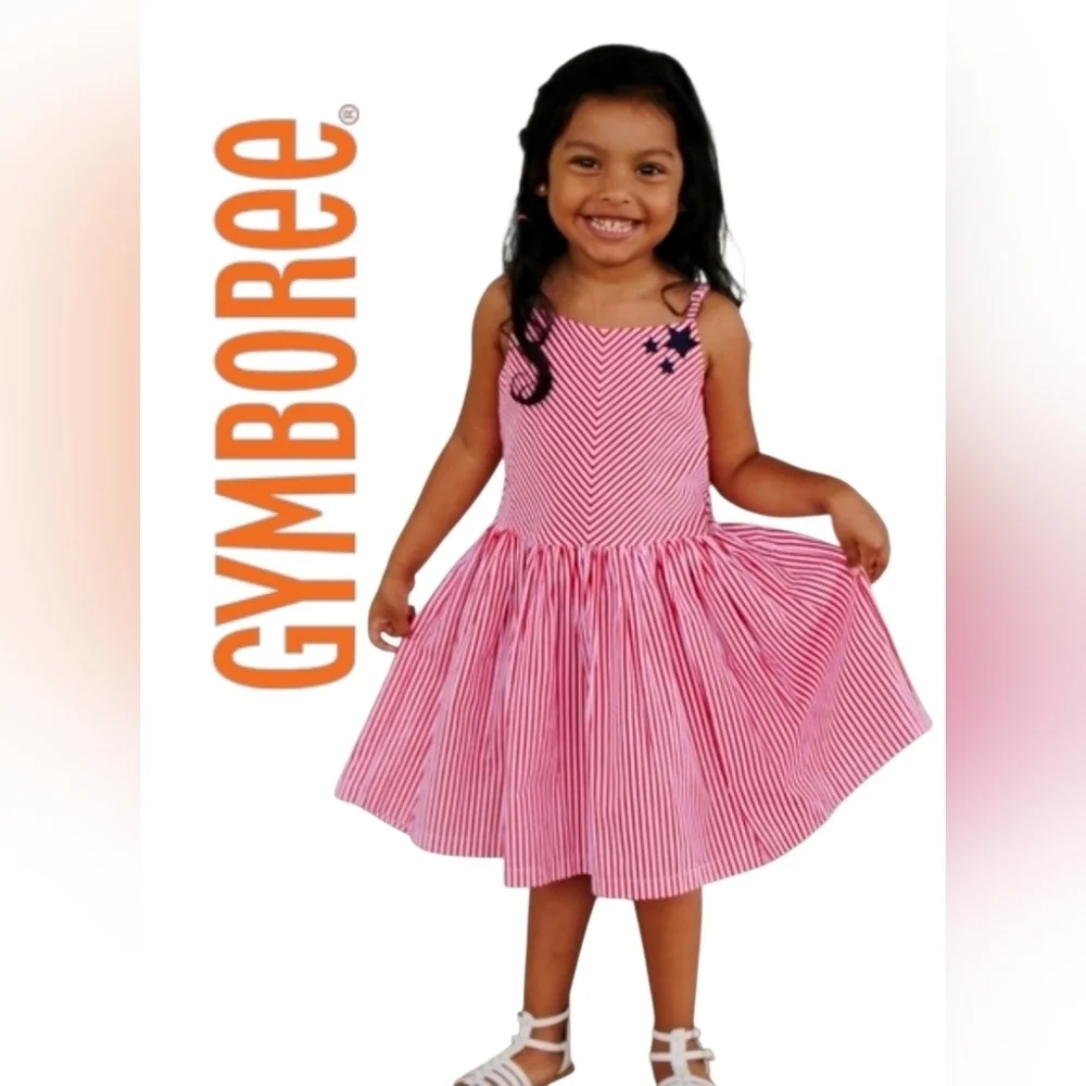 Gymboree red striped  dress size 10